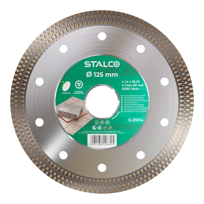 Diamond disc for ceramics 125mm x 1.4mm STALCO S-29214-MYHOMETOOLS-STALCO