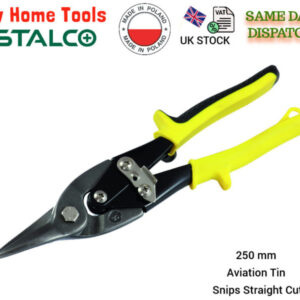 Aviation Tin Snips Straight Cut, yellow 250mm