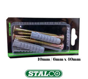 Nylon Universal Plugs with a screw 10x40mm PERFECT Quality Wall Plasterboard 4pcs