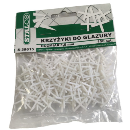 1.5MM - 150 PCS, White Tiling Tile Spacers Crosses Grouting, Floor, Wall, Cross-MYHOMETOOLS-STALCO