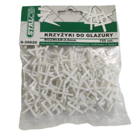 2MM - 150 PCS, White Tiling Tile Spacers Crosses Grouting, Floor, Wall, Cross-MYHOMETOOLS-STALCO