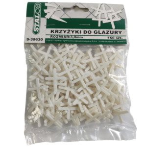 3MM - 150 PCS, White Tiling Tile Spacers Crosses Grouting, Floor, Wall, Cross-MYHOMETOOLS-STALCO