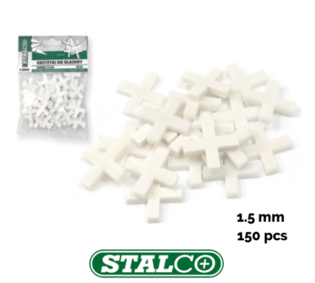 1.5MM – 150 PCS, White Tiling Tile Spacers Crosses Grouting, Floor, Wall, Cross