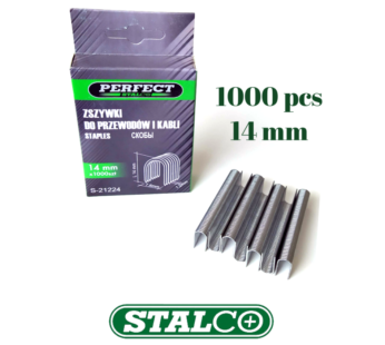 1000 x 14mm Staples GUN REFILLS U Shaped Nails Fabric/Wood Tacker Indust Cable