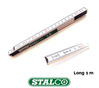 1 METER WOOD Folding Wooden Ruler Measuring Metal Tips and Joints Carpenter