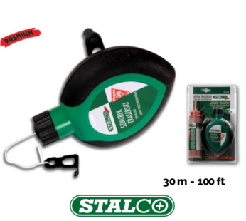 30m (100ft) Chalk line + RED Chalk Builders String Line 120g Kit Level Stalco