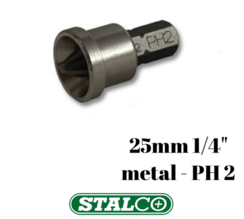 PH2 25mm 1/4″ Metal DryWall Plasterboard Screwdriver Bits Magnetic Depth Stalco