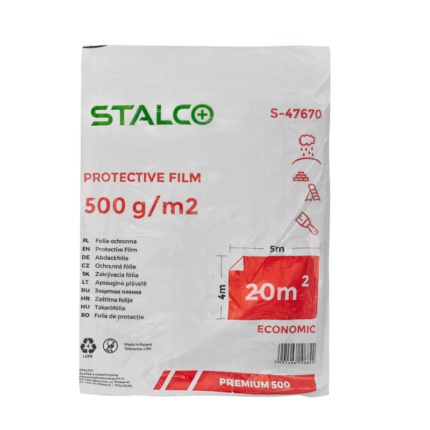 4 x 5m Extra Strong Polythene Dust Sheet Masking 500g Stalco-MYHOMETOOLS-STALCO