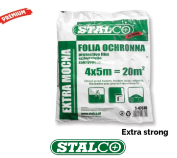 EXTRA STRONG 500g LARGE 4M x 5M Polythene Dust Sheet Masking Foil Stalco