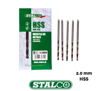 2.0 METAL DRILL HSS DIN 338 Rolled Bit Twist Professional