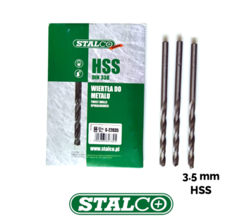 3.5 METAL DRILL HSS DIN 338 Rolled Bit Twist Professional