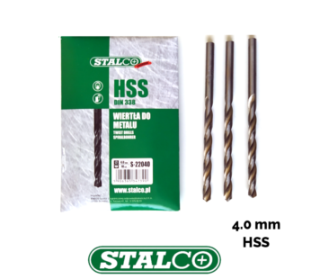 4.0 METAL DRILL HSS DIN 338 Rolled Bit Twist Professional