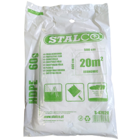 4m x 5m Thin 60g Polythene Dust sheet Masking-MYHOMETOOLS-STALCO