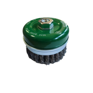 Front brush 100mm for angle grinders steel braided wire Stalco
