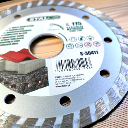 Turbo Diamond Disc 115 Mm Cutting Blade Masonry Grinder Solid Saw Angle-MYHOMETOOLS-STALCO