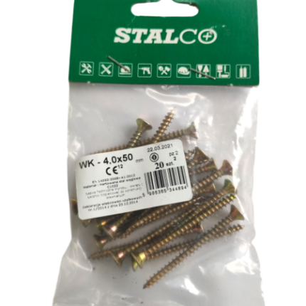 Wood and chipboard screws WK 4,0x50mm - 20pcs-MYHOMETOOLS-STALCO
