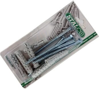 BK-10/6X60 Steel screw and plastic anchor hex head screw pack of 8