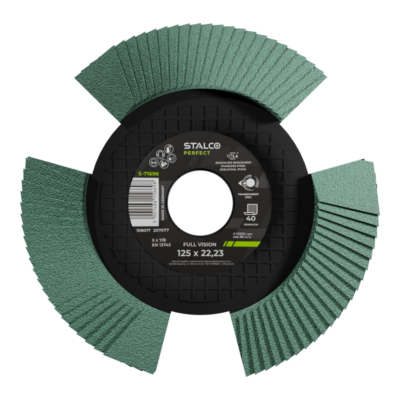 Abrasive Disc Flap 125 x 22mm grid 40 Full Vision STALCO PERFECT S-71696-MYHOMETOOLS-STALCO