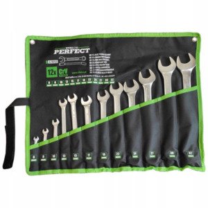 Combination Spanners, polished, set of 12 (kit 1)-MYHOMETOOLS-STALCO