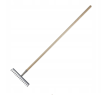 Hardened metal rake with 12 teeth – 130mm
