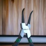 Inner SEEGER pliers, curved, 180 mm-MYHOMETOOLS-STALCO