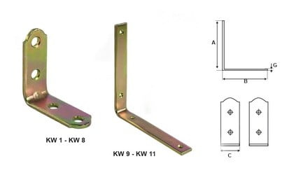Narrow angle bracket KW11 – 150/150/20