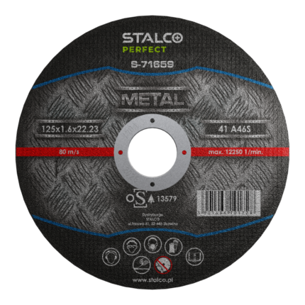 Metal Cutting Grinding Disc 125mm x 1.6mm STALCO PERFECT S-71659-MYHOMETOOLS-STALCO