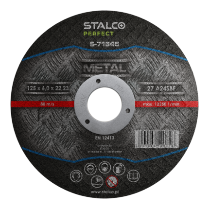 Metal Cutting Grinding Disc 125mm x 6mm STALCO PERFECT S-71645-MYHOMETOOLS-STALCO