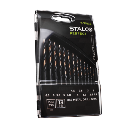 Metal HSS Drill Bit Sets 1.5-6.5mm 13pcs STALCO PERFECT S-71836-MYHOMETOOLS-STALCO