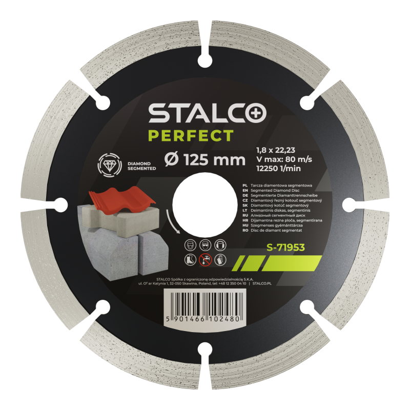 Segmentowa tarcza diamentowa 125 mm STALCO PERFECT S-71953-MYHOMETOOLS-STALCO