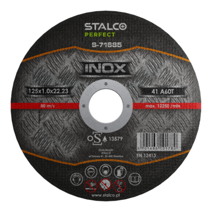 Stainless Steel Cutting Disc 125mm x 1mm STALCO PERFECT S-71685-MYHOMETOOLS-STALCO