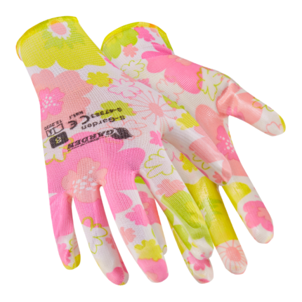 Polyester Gloves S-GARDEN size 8 STALCO S-47383-MYHOMETOOLS-STALCO