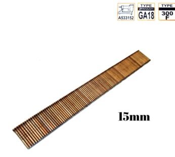 18 Gauge 15mm Galvanised Smooth Shank Nails