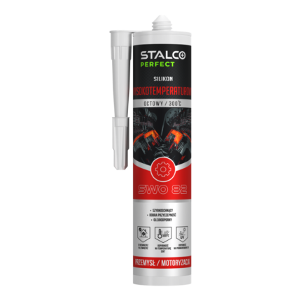 High Temperature Sealant 300°C Black 280ml STALCO PERFECT S-64782-MYHOMETOOLS-STALCO