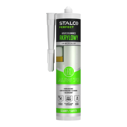 Uniwersalny uszczelniacz akrylowy biały 280ml STALCO PERFECT S-64770-MYHOMETOOLS-STALCO