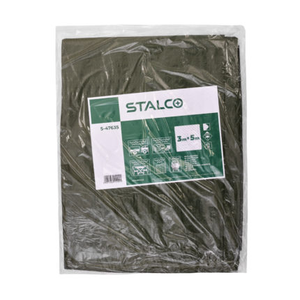 Plandeka impregnowana zielona 3x5m 90g/m2 STALCO S-47635-MYHOMETOOLS-STALCO