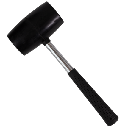 Rubber Hammer Black 65mm Metal Handle STALCO S-19560-MYHOMETOOLS-STALCO
