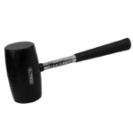 Rubber Hammer Black 65mm Metal Handle STALCO S-19560-MYHOMETOOLS-STALCO