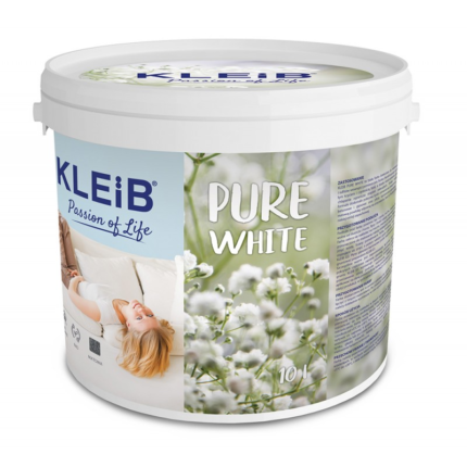 KLEIB Odporna na plamy farba lateksowa Pure White 10L-MYHOMETOOLS-STALCO