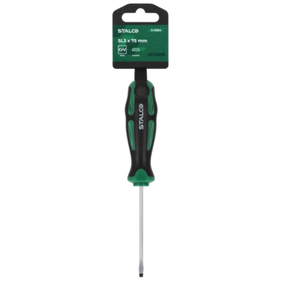Flat screwdriver 3x75mm CrV STALCO S-12354-MYHOMETOOLS-STALCO