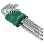 Zestaw kluczy Torx 9szt zakres T10-T50mm z otworem STALCO S-46376-MYHOMETOOLS-STALCO
