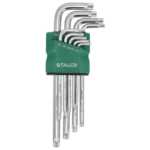 Zestaw kluczy Torx 9szt zakres T10-T50mm z otworem STALCO S-46376-MYHOMETOOLS-STALCO