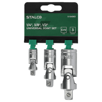 Zestaw przegubów uniwersalnych CRV CrV 1/4″, 3/8″, 1/2″ STALCO S-54063-MYHOMETOOLS-STALCO