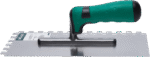 Stainless Hardened Steel Trowel 280 x 130mm tooth 10x10 STALCO S-37230-MYHOMETOOLS-STALCO