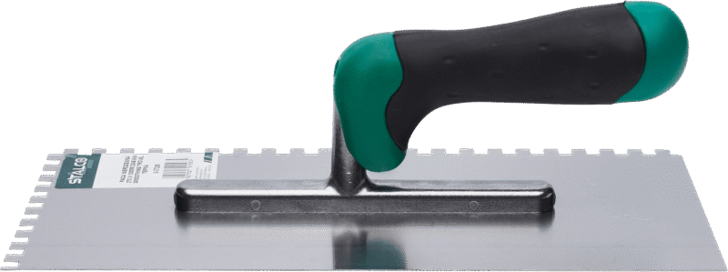 Stainless Hardened Steel Trowel 280 x 130mm tooth 4x4 STALCO S-37228 (Copy)-MYHOMETOOLS-STALCO